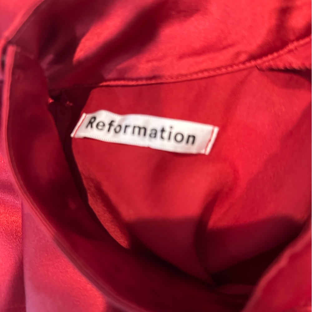 REFORMATION Josefine Dress Red - Picture 11 of 11